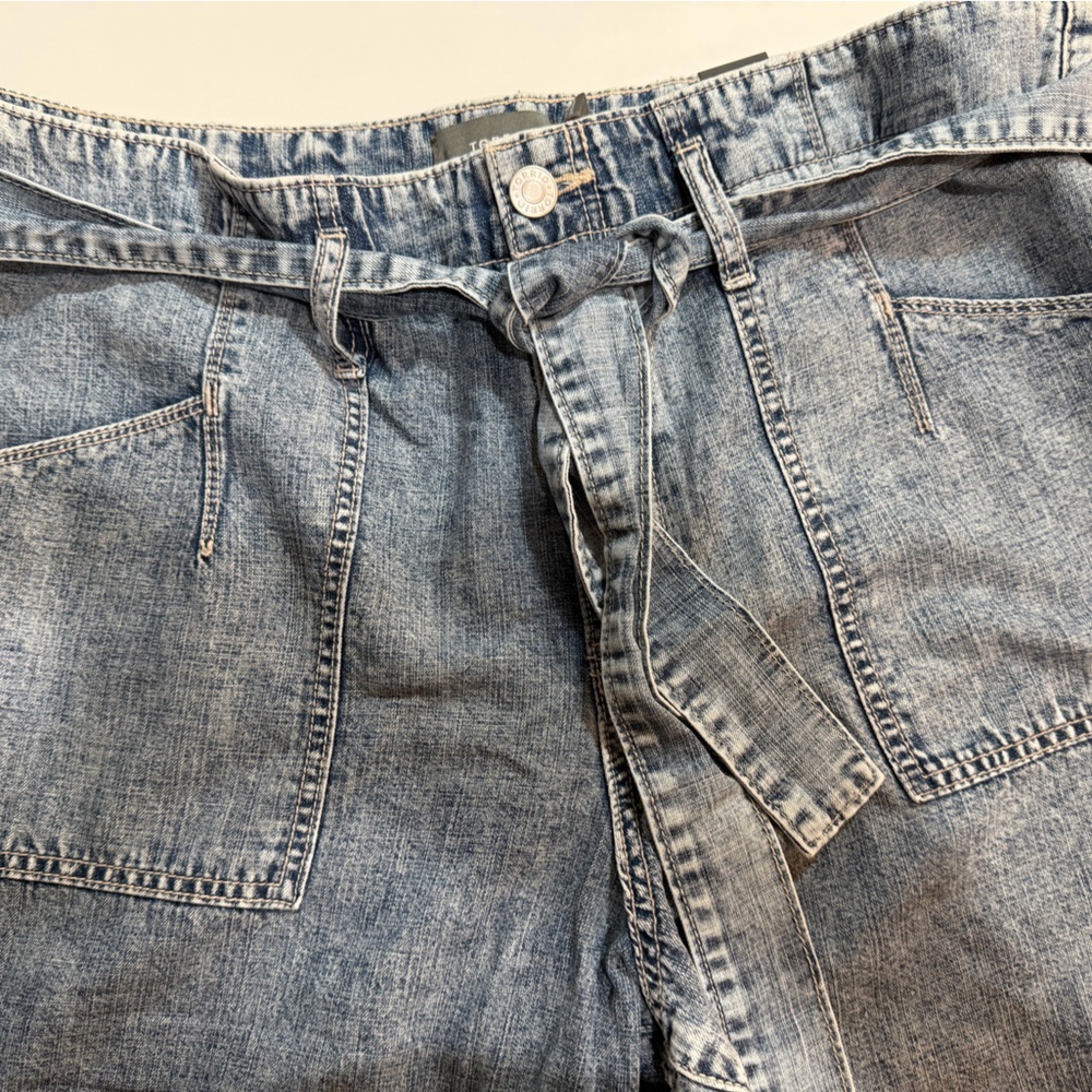 torrid High-Rise Baggy Lightweight Tie-Belt Jeans sz 14R NWT - Picture 6 of 11